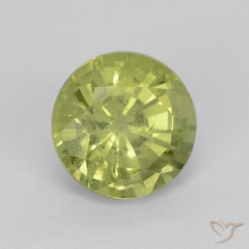 Granato grossularite Giallo Limone Chiaro naturale da 0.67 ct, Rotondo, VS