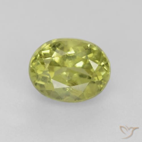 0.66ct Naturale Giallo chiaro verdastro Granato grossularite, Ovale, VS