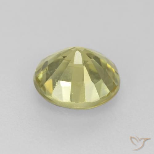 Granato grossularite Giallo medio-chiaro naturale da 0.60 ct, Rotondo, VS