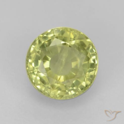 0.70ct Naturale Giallo medio Granato grossularite, Rotondo, VS