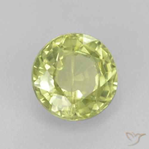 Granato grossularite Giallo medio naturale da 0.70 ct, Rotondo, VS