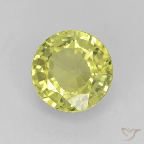 0.58ct Naturale Giallo medio Granato grossularite, Rotondo, VS