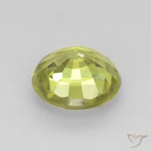 Granato grossularite Giallo medio naturale da 0.58 ct, Rotondo, VS