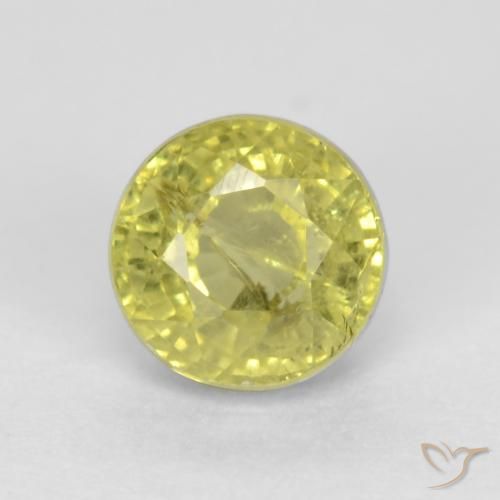 0.70ct Naturale Giallo medio Granato grossularite, Rotondo, VS