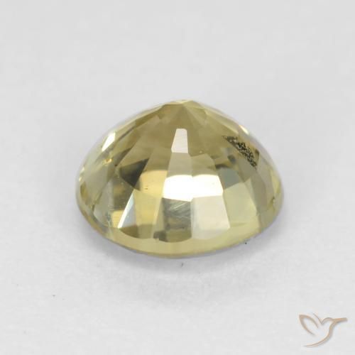 Granato grossularite Giallo dorato chiaro naturale da 0.65 ct, Rotondo, VS