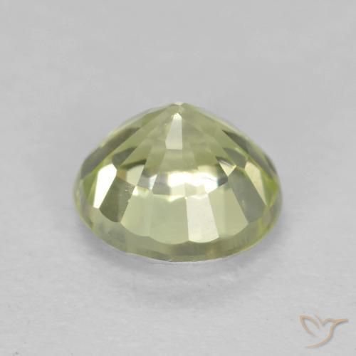 Granato grossularite Giallo chiaro naturale da 0.63 ct, Rotondo, VVS-VS