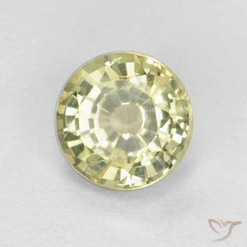 Granato grossularite Giallo medio naturale da 0.59 ct, Rotondo, VS-SI