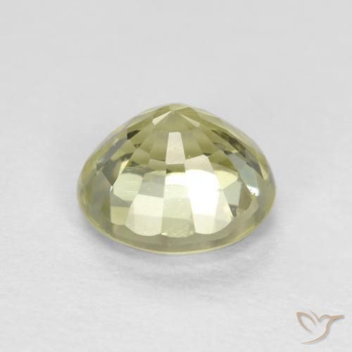 Granato grossularite Giallo medio naturale da 0.59 ct, Rotondo, VS-SI