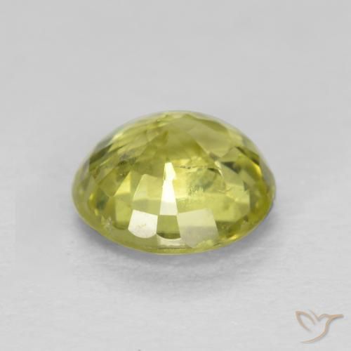 Granato grossularite Giallo chiaro naturale da 0.54 ct, Rotondo, VS-SI