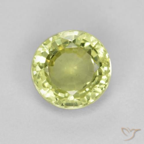 0.50ct Naturale Giallo medio Granato grossularite, Rotondo, VS