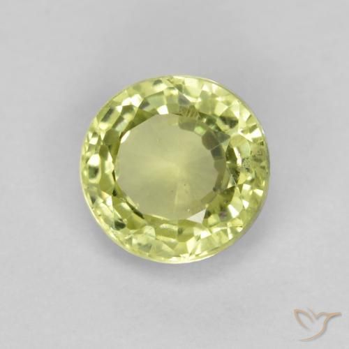 Granato grossularite Giallo medio naturale da 0.50 ct, Rotondo, VS