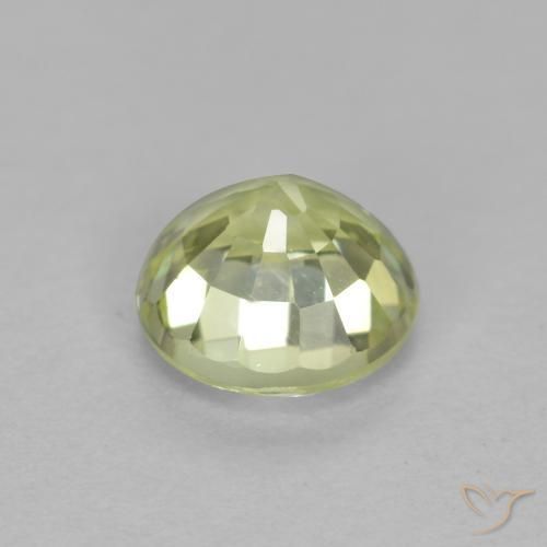Granato grossularite Giallo chiaro verdastro naturale da 0.54 ct, Rotondo, VS