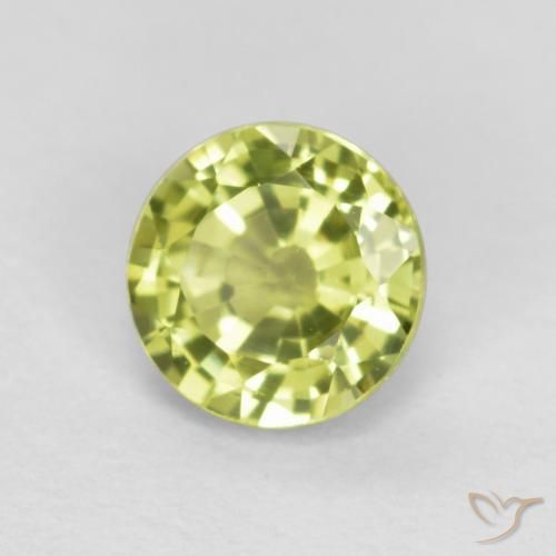 Granato grossularite Giallo Limone Chiaro naturale da 0.46 ct, Rotondo, VS
