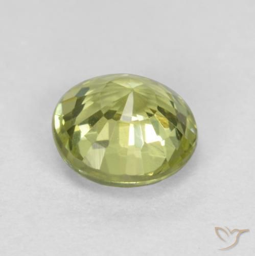 Granato grossularite Giallo verde naturale da 0.51 ct, Rotondo, VS