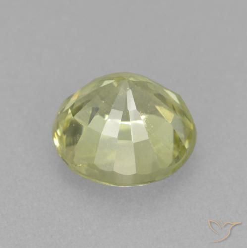 Granato grossularite Giallo chiaro naturale da 0.56 ct, Rotondo, VS-SI