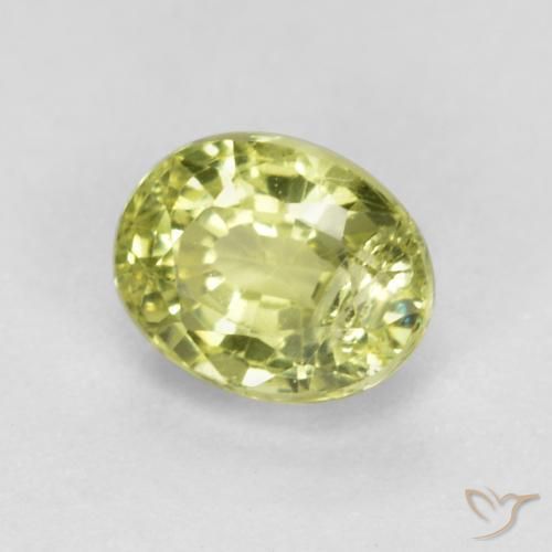 Granato grossularite Limone giallo naturale da 0.50 ct, Taglio ovale, VS-SI