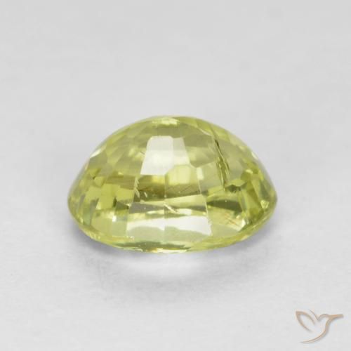 Granato grossularite Limone giallo naturale da 0.50 ct, Taglio ovale, VS-SI
