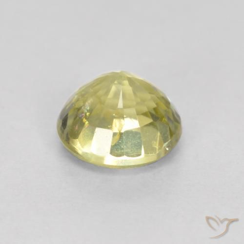 Granato grossularite Giallo chiaro naturale da 0.46 ct, Rotondo, VS-SI