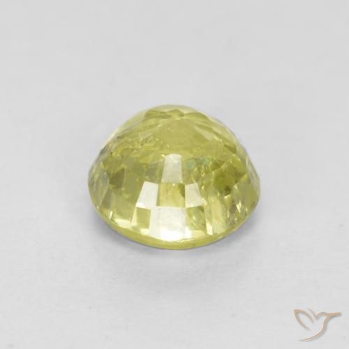 Granato grossularite Giallo molto pallido naturale da 0.47 ct, Rotondo, VS-SI