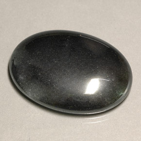 Ematite naturale grigio da 55,74 ct, taglio ovale, opaco