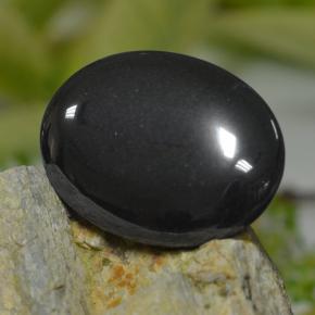 Ematite naturale grigio da 53,75 ct, taglio ovale, opaco