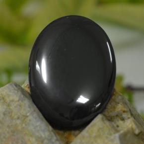 Ematite naturale grigio da 53,75 ct, taglio ovale, opaco