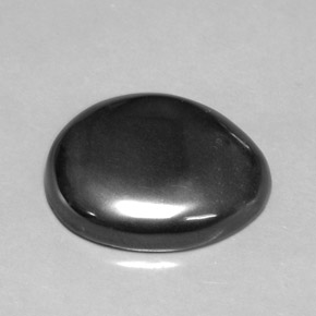 Ematite naturale grigio da 34,19 ct, taglio ovale, opaco