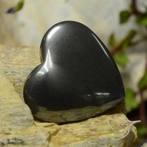 Ematite Grigio scuro naturale da 23.85 ct, Cuore, Opaco