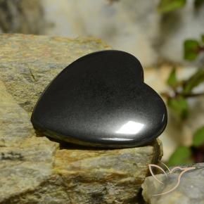 Ematite Grigio scuro naturale da 23.85 ct, Cuore, Opaco