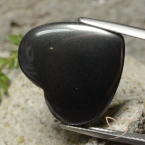 Ematite Grigio nero naturale da 22.98 ct, Cuore, Opaco