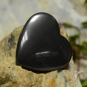 Ematite Grigio nero naturale da 22.81 ct, Cuore, Opaco