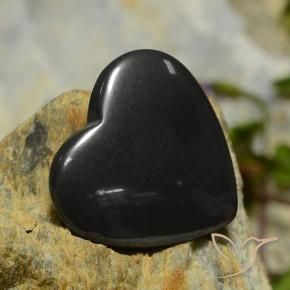Ematite Grigio nero naturale da 22.81 ct, Cuore, Opaco