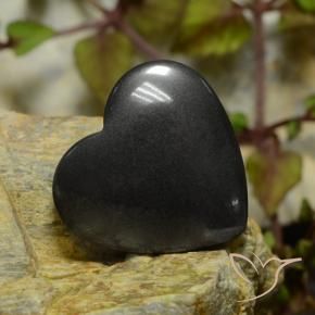 Ematite Grigio scuro naturale da 22.71 ct, Cuore, Opaco