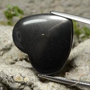 Ematite Grigio nero naturale da 23.41 ct, Cuore, Opaco