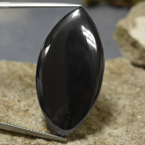Ematite Grigio scuro naturale da 44.75 ct, Taglio marquise, Opaco