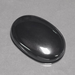 Ematite naturale grigio da 43,96 ct, taglio ovale, opaco