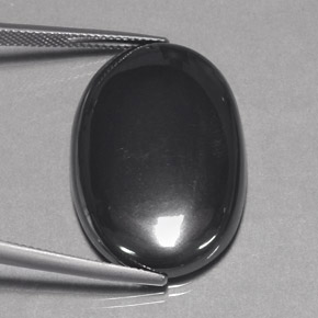 Ematite naturale grigio da 43,96 ct, taglio ovale, opaco