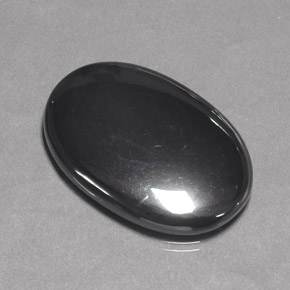 Ematite naturale grigio da 31,89 ct, taglio ovale, opaco