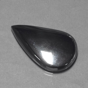 Ematite Grigio nero naturale da 23.35 ct, Forma a pera, Opaco