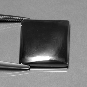 Ematite Grigio nero naturale da 27.88 ct, Taglio a baguette, Opaco