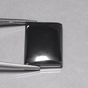 Ematite naturale grigio da 30,02 ct, baguette, opaco