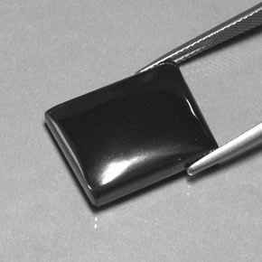 Ematite naturale grigio da 30,02 ct, baguette, opaco