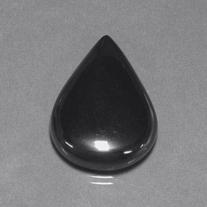 Ematite Grigio nero naturale da 20.78 ct, Forma a pera, Opaco