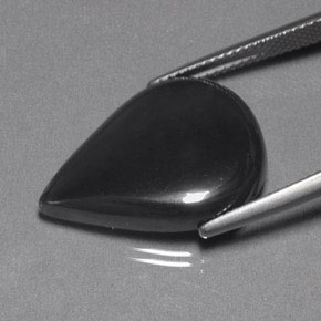 Ematite Grigio nero naturale da 20.78 ct, Forma a pera, Opaco
