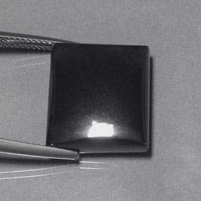 Ematite Grigio nero naturale da 29.22 ct, Taglio a baguette, Opaco