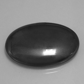 Ematite naturale grigio da 54,54 ct, taglio ovale, opaco