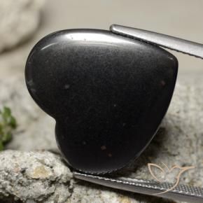 Ematite Grigio scuro naturale da 23.99 ct, Cuore, Opaco