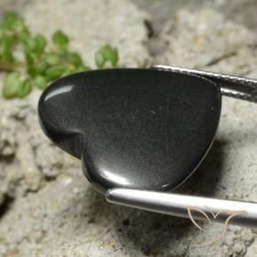 Ematite Grigio scuro naturale da 23.05 ct, Cuore, Opaco