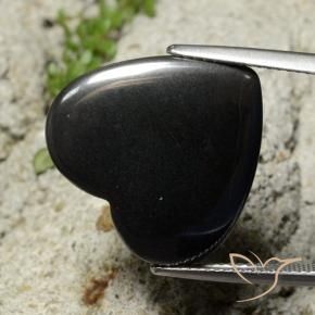 Ematite Grigio scuro naturale da 22.87 ct, Cuore, Opaco