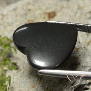 Ematite Grigio scuro naturale da 23.50 ct, Cuore, Opaco